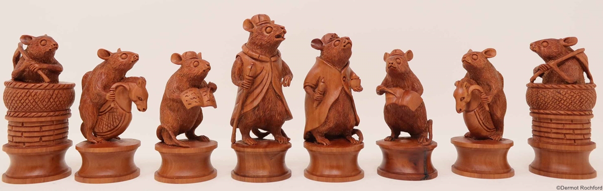 Antique Rat Chess Set