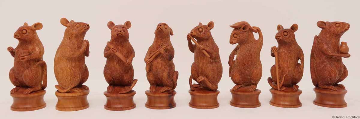Antique Rat Chess Set