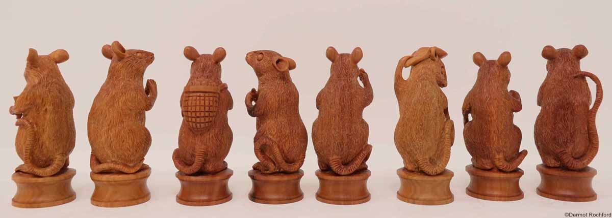 Antique Rat Chess Set