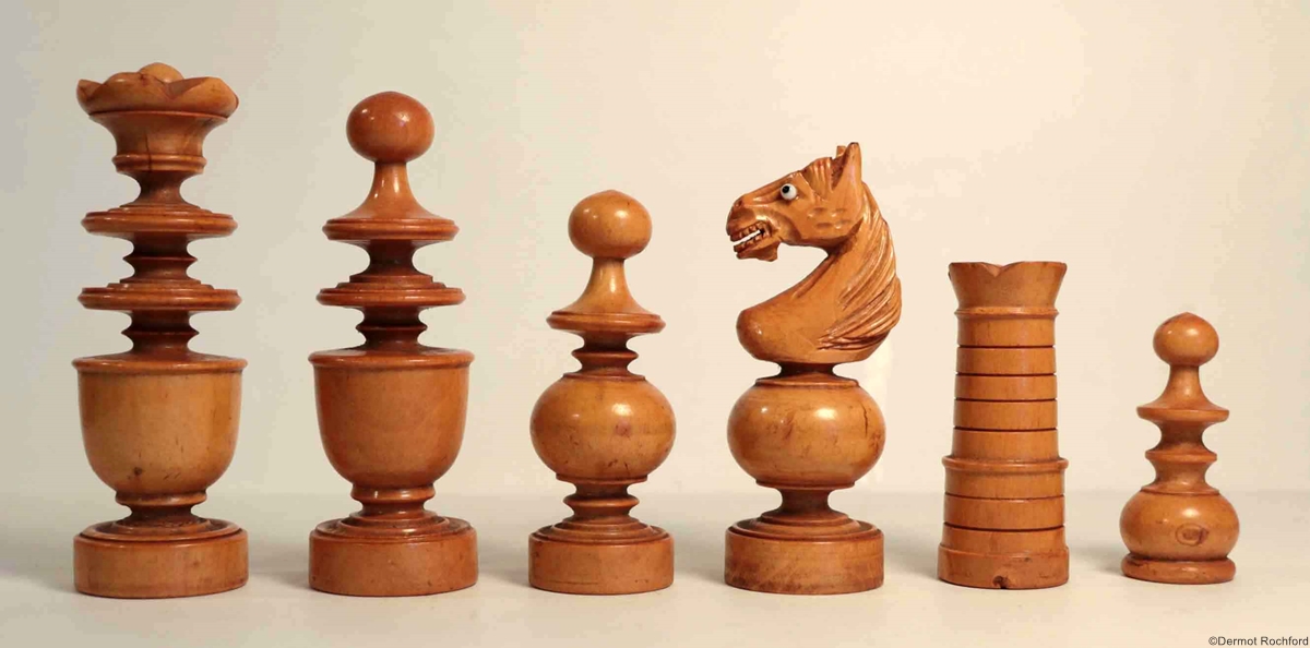 Vintage French Regence Chess Set