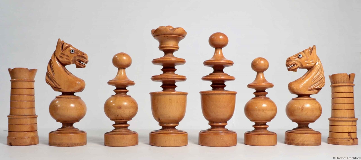 Vintage French Regence Chess Set