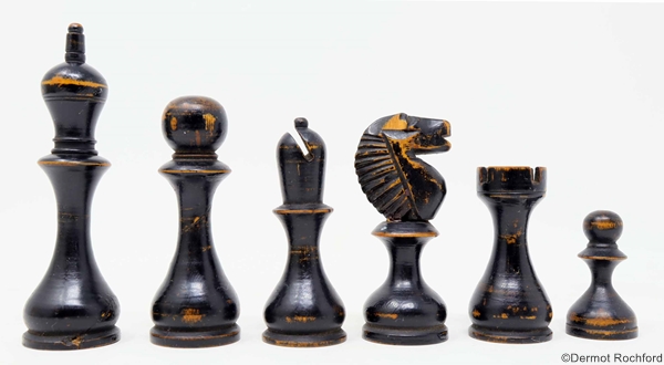Rare antique Dublin form chess set 