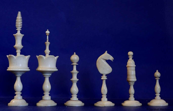 Antique German Selenus Chess Set