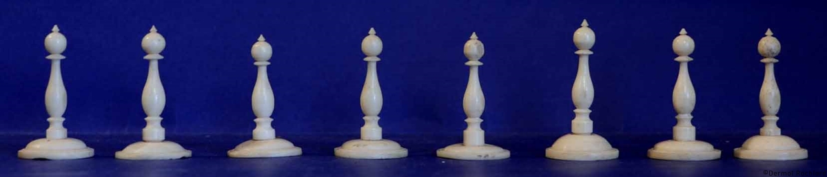 Antique Bone Selenus Chess Set