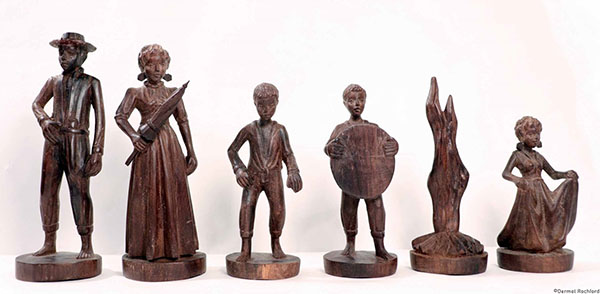 Vintage hand carved chess set from Madagascar