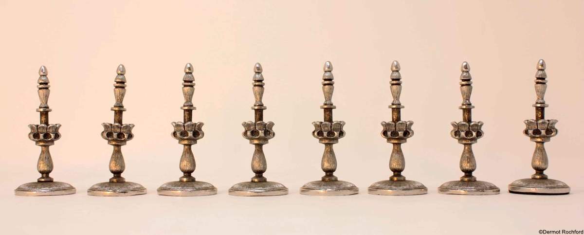 Vintage Silver Selenus Chess Set