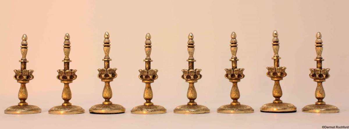 Vintage Silver Selenus Chess Set