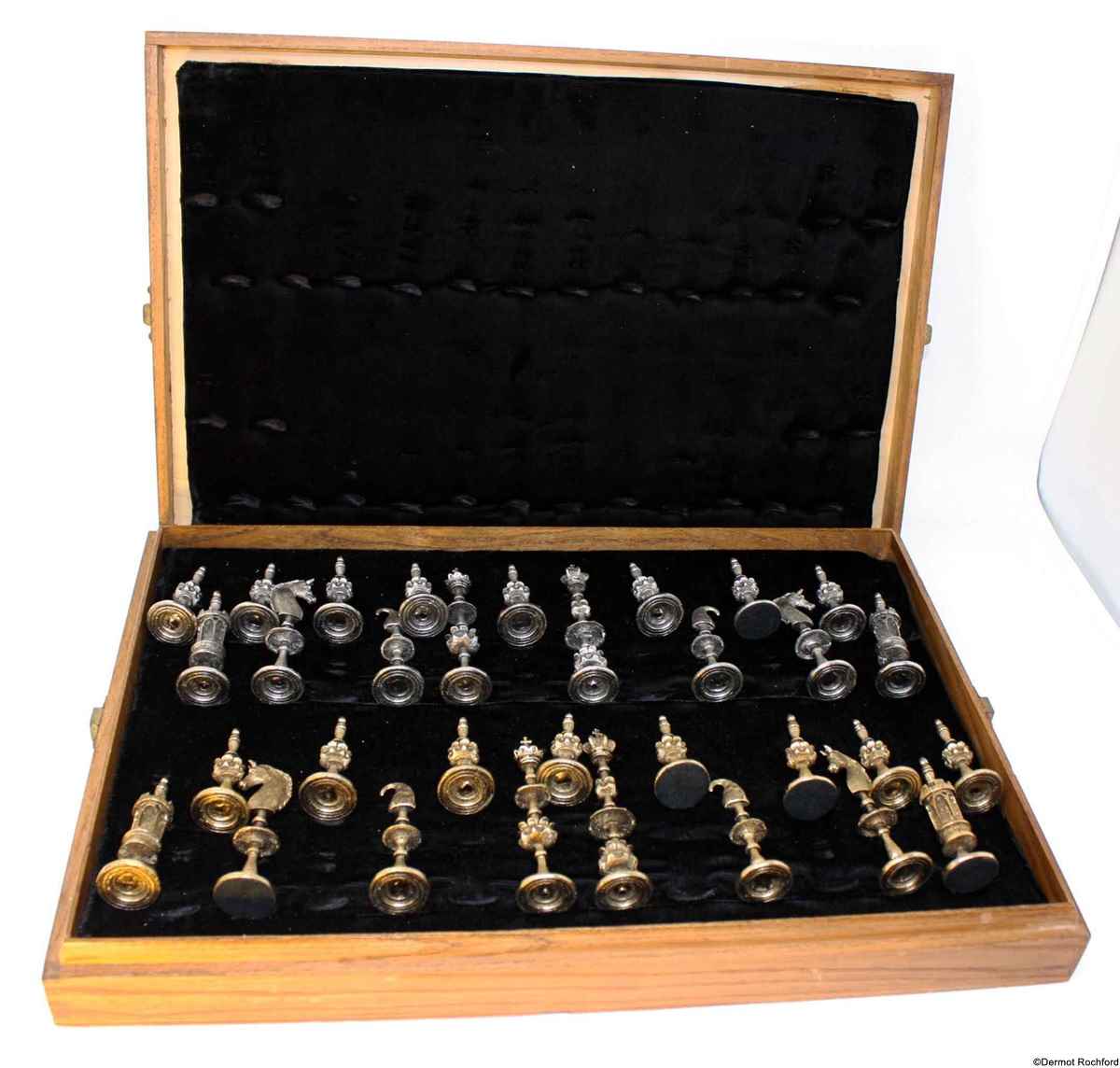 Vintage Silver Selenus Chess Set