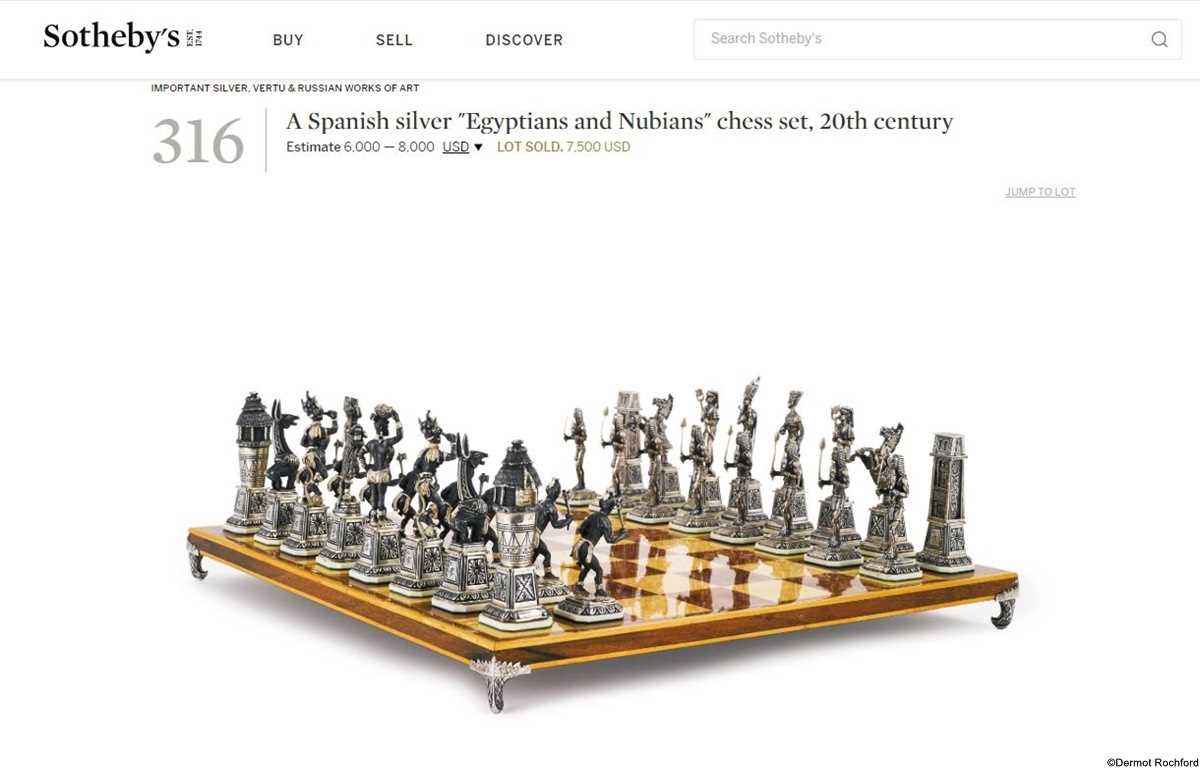 Vintage Silver Chess Set