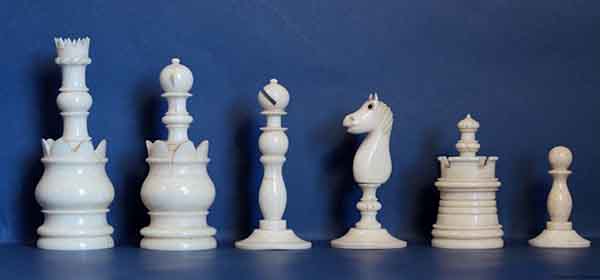 Antique Bone Chess Set