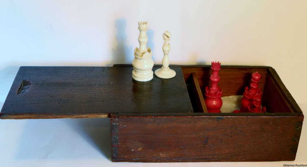 Antique Bone Chess Set