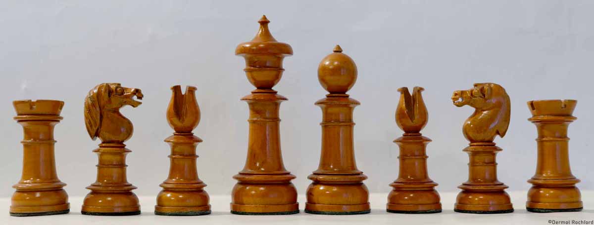 Antique Upright Chess Set