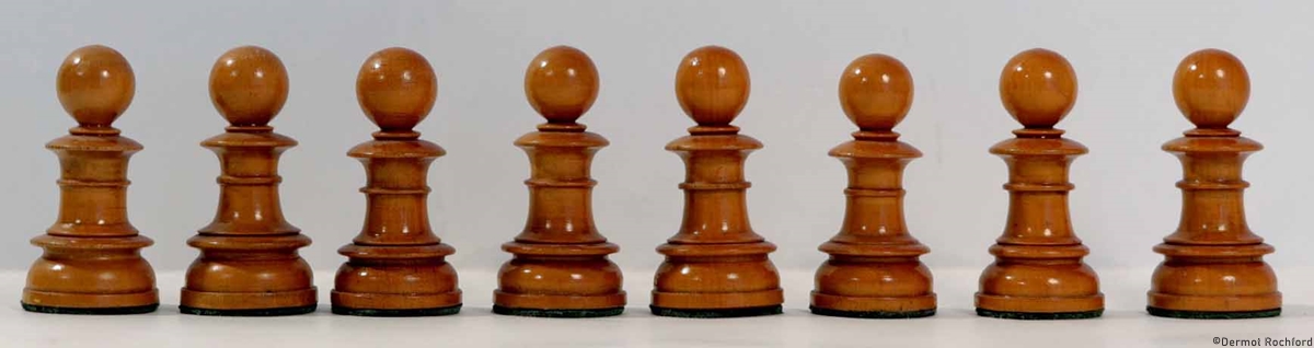 Antique Upright Chess Set