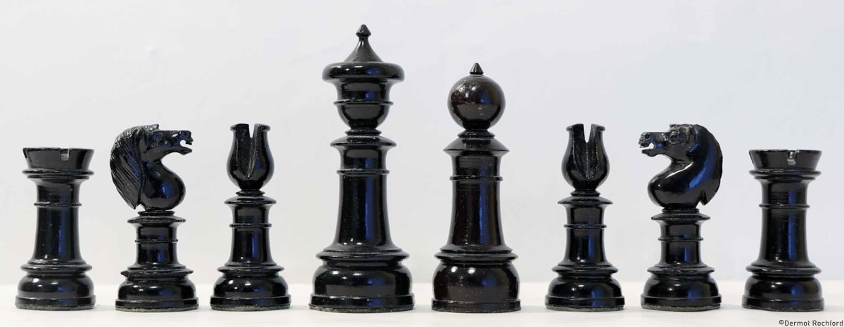 Antique Upright Chess Set