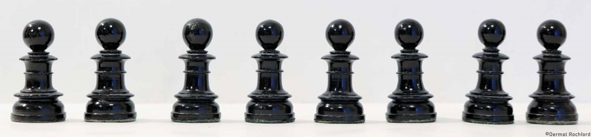 Antique Upright Chess Set