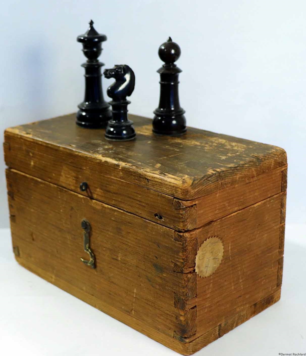 Antique Upright Chess Set