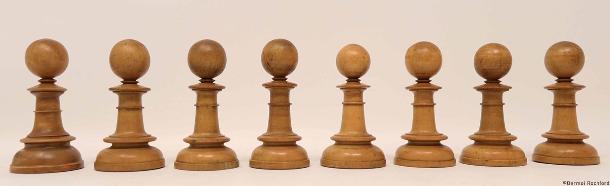 Antique Upright Chess Set
