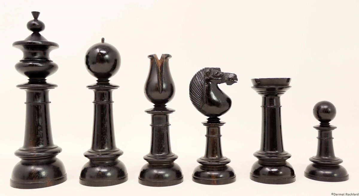 Antique Upright Chess Set