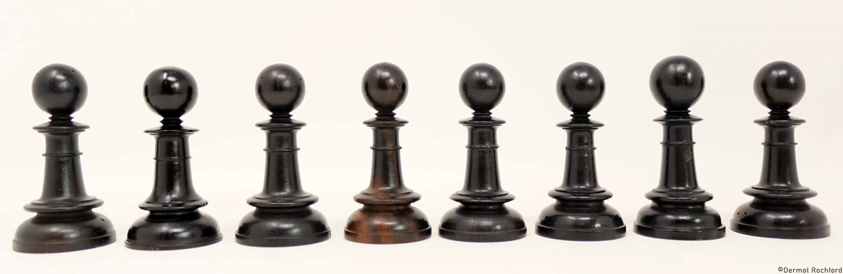 Antique Upright Chess Set