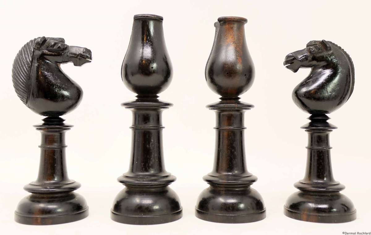 Antique Upright Chess Set