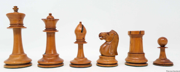 Antique Weighted Whitty chess set,