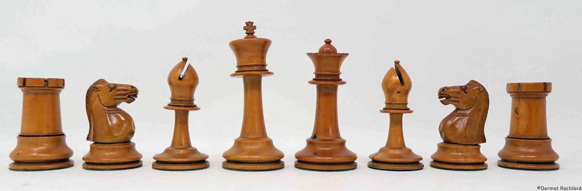 Antique English Whitty  Chess Set