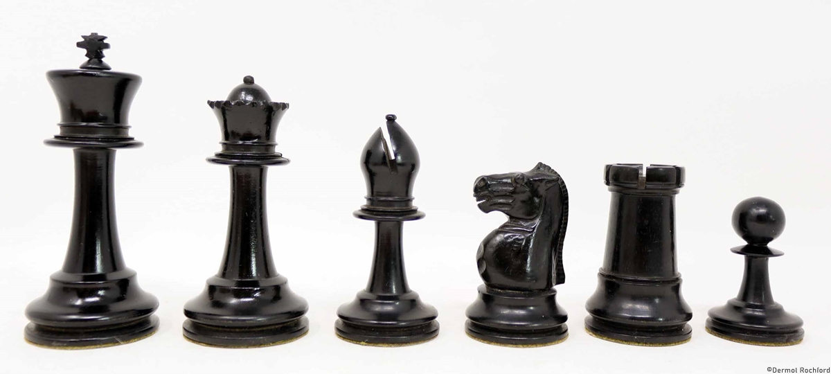 Antique English Whitty  Chess Set