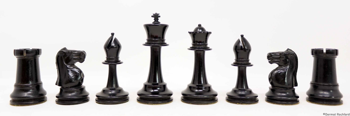 Antique English Whitty  Chess Set