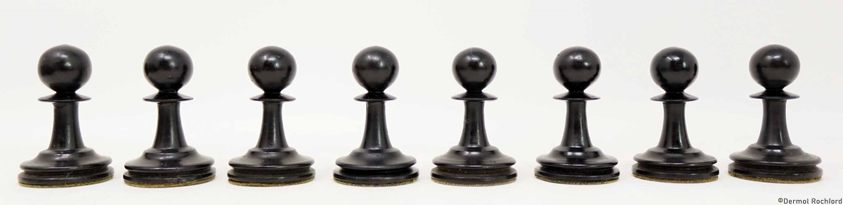 Antique English Whitty  Chess Set