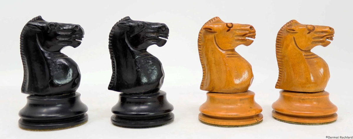 Antique English Whitty  Chess Set